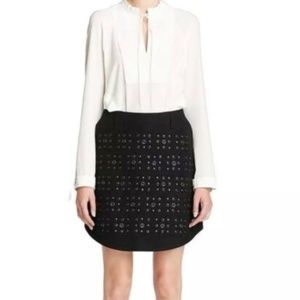 Coach Grommet Studs Black Runway Skirt
